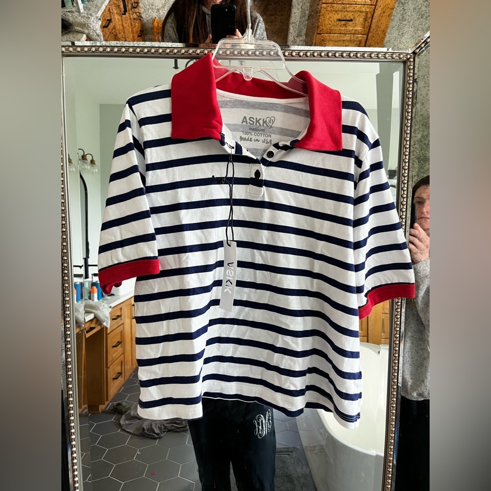 Askk NY Striped Polo